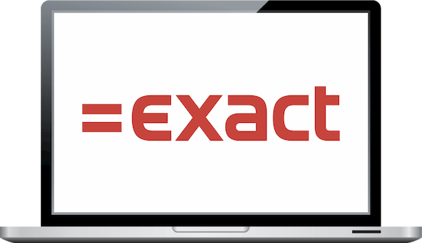 Exact Online logo op laptop voor koppeling met TriFact365