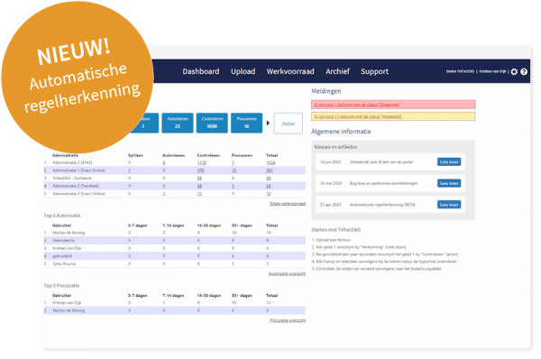 Scan & Herken Software screenshot met melding update regelherkenning