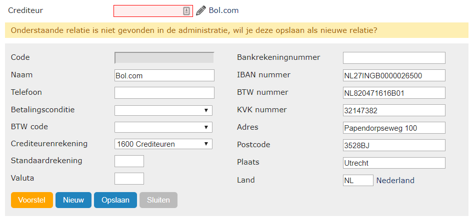 Boekingsvoorstel controleren