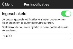 Pushnotificaties ontvangen in TriFact365