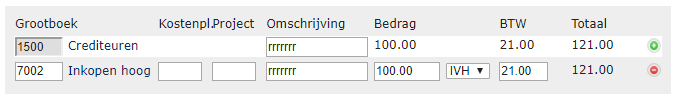 SnelStart btw verlegd boekingsregels