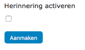 E-mailherinnering activeren