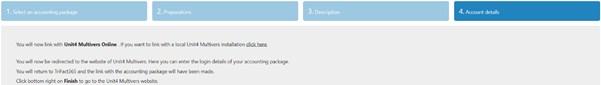 Linking TriFact365 with Unit4 Multivers Onlinestep 4