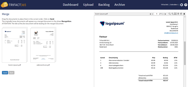 Merging documents