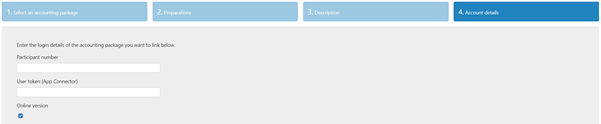 Link TriFact365 with AFAS. Step 4. Account details
