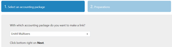 Step 1. Select Unit4 Multivers