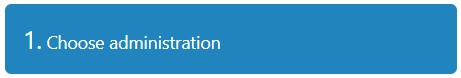 TrIFact365 upload step 1. Choose administration