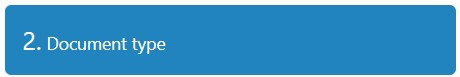 TriFact365 upload step 2. Document type
