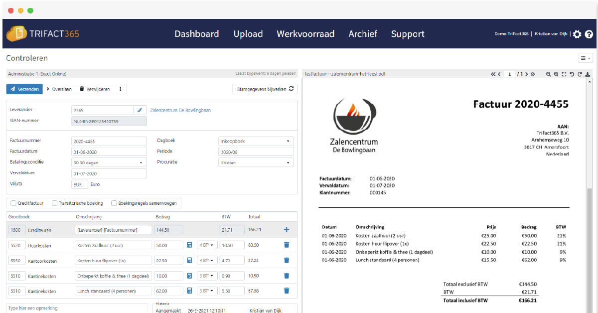 TriFact365 Dashboard und mobile App als Beispiel für unsere Unternehmenssoftware.