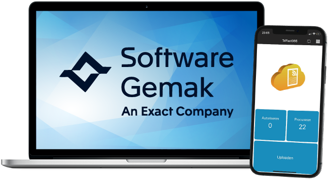 Boekhoud Gemak is an Exact Company and is accelerated with Scan and Recognition of TriFact365.