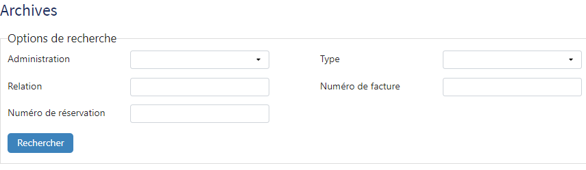 Options de recherche