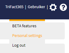 user menu trifact365