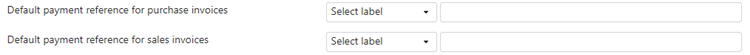 Default payment reference for purchase invoices